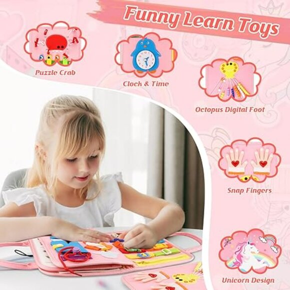 New Educational Toys Montessori Busy Board & Busy Book for Toddler - Picture 6 of 8